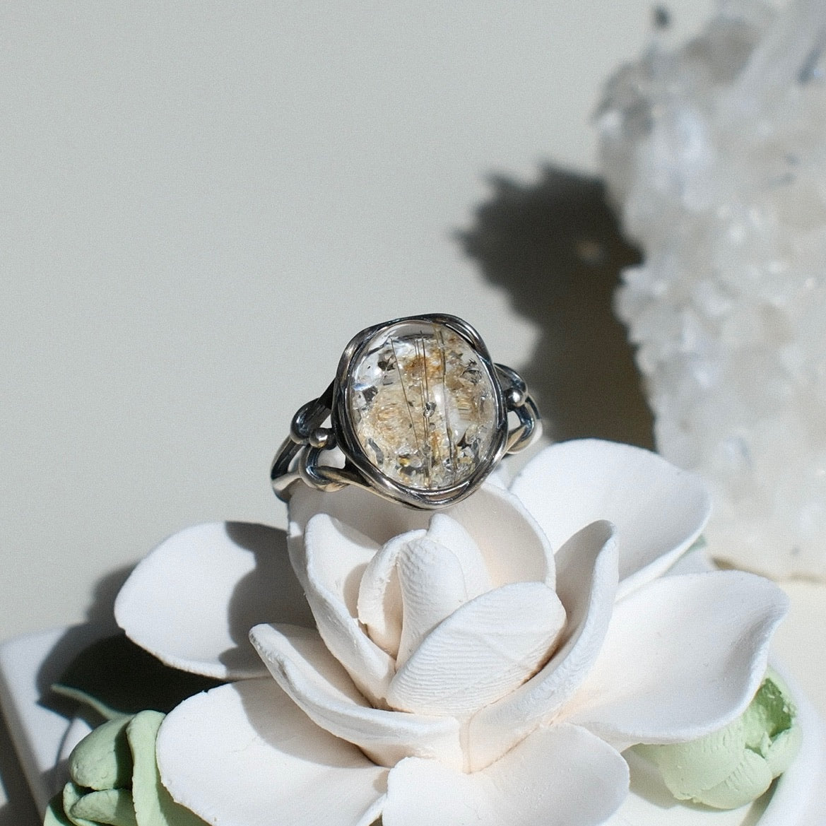 Natural Intragranular Crystal Ring with Rutile Cohabiting Phantom Crystal