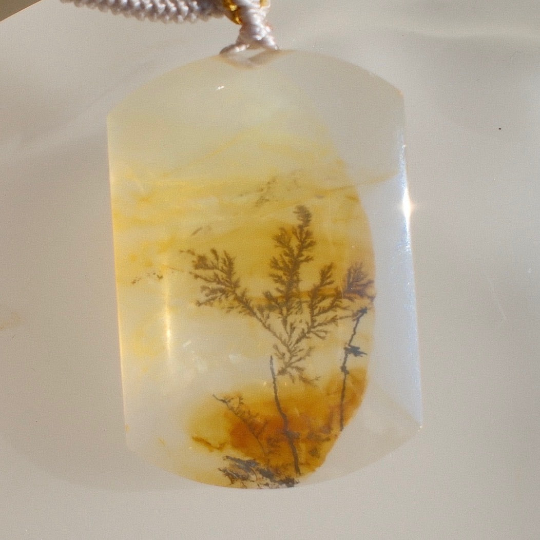 Natural Pyrolusite Quartz Necklace
