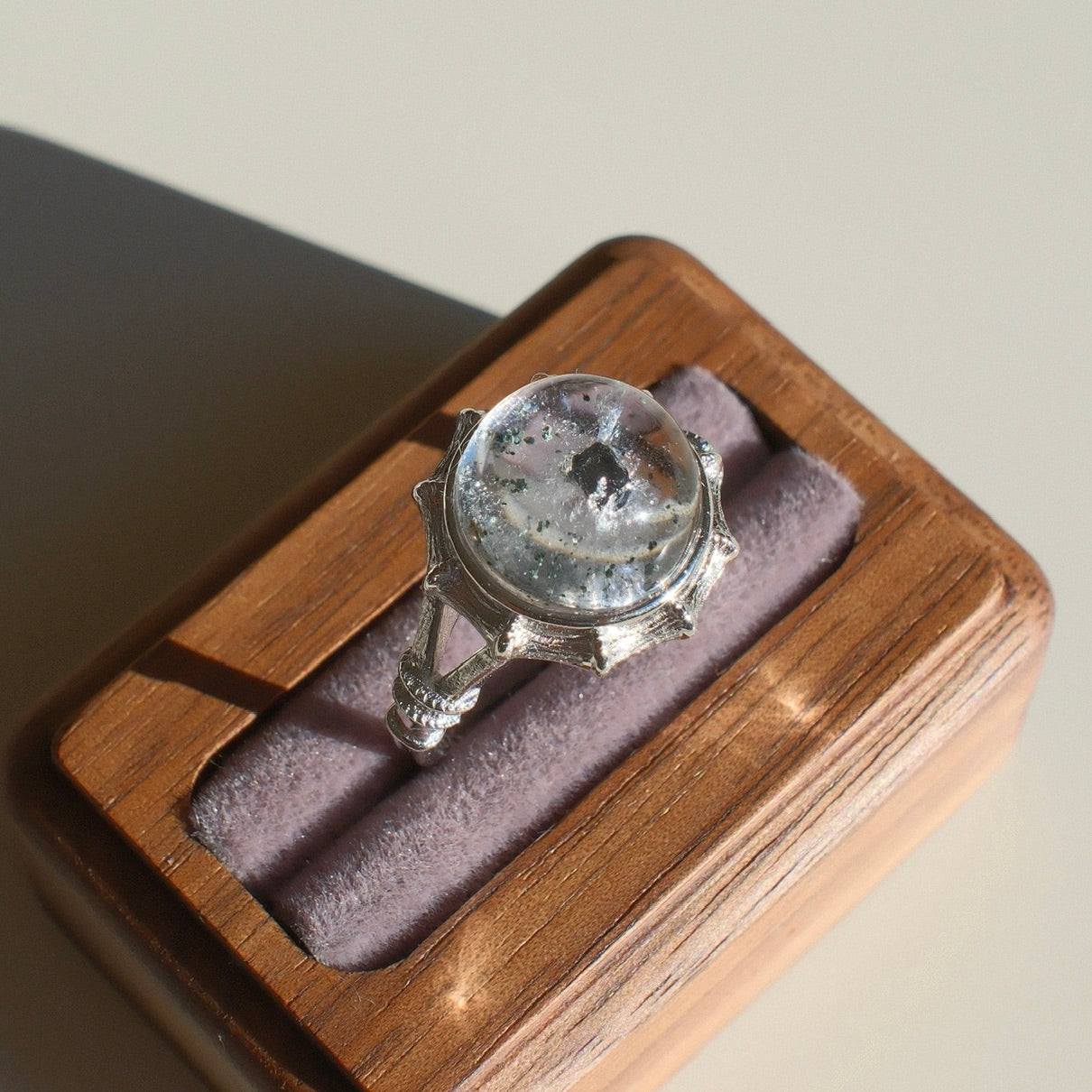 Galena in Quartz Ring