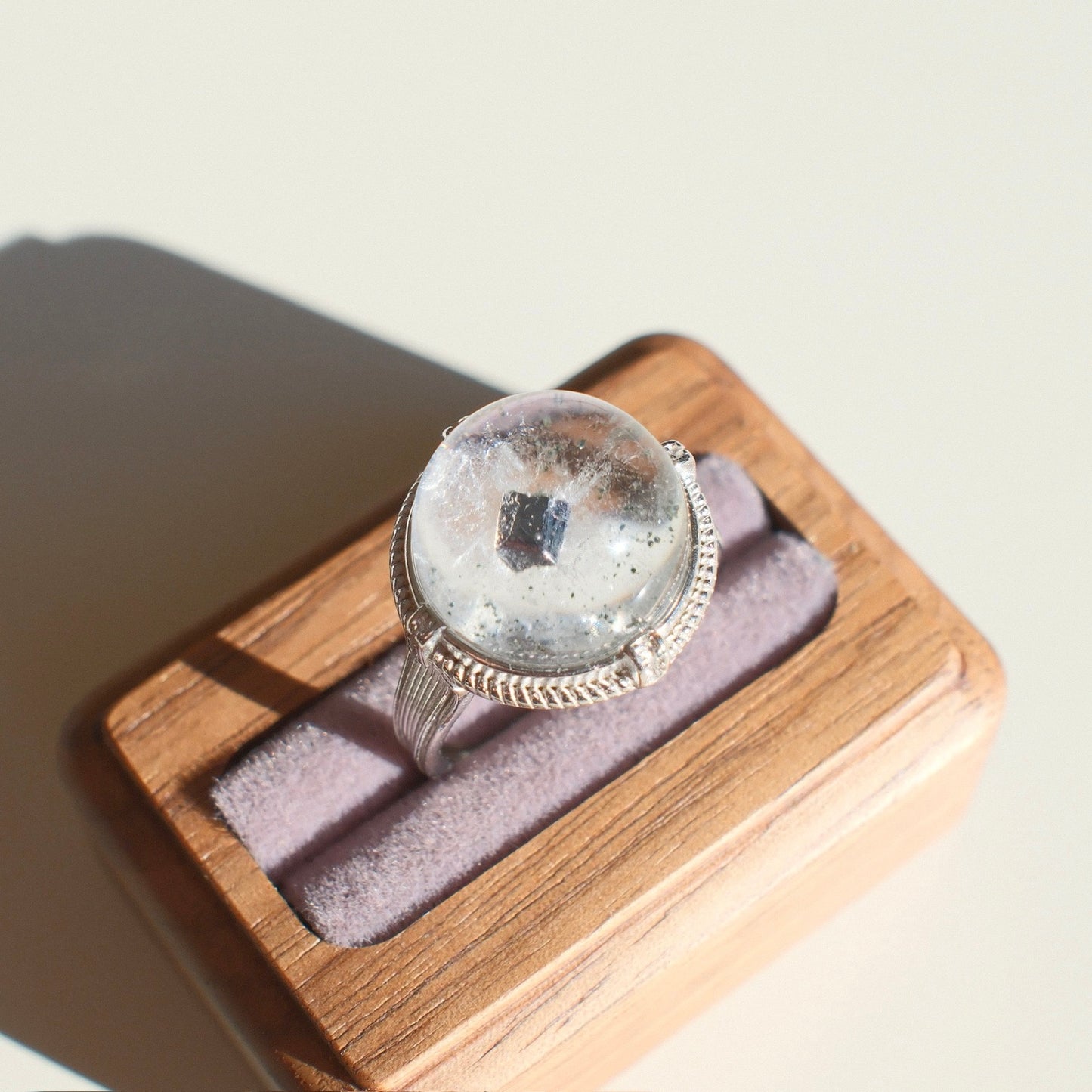 Galena in Quartz Ring