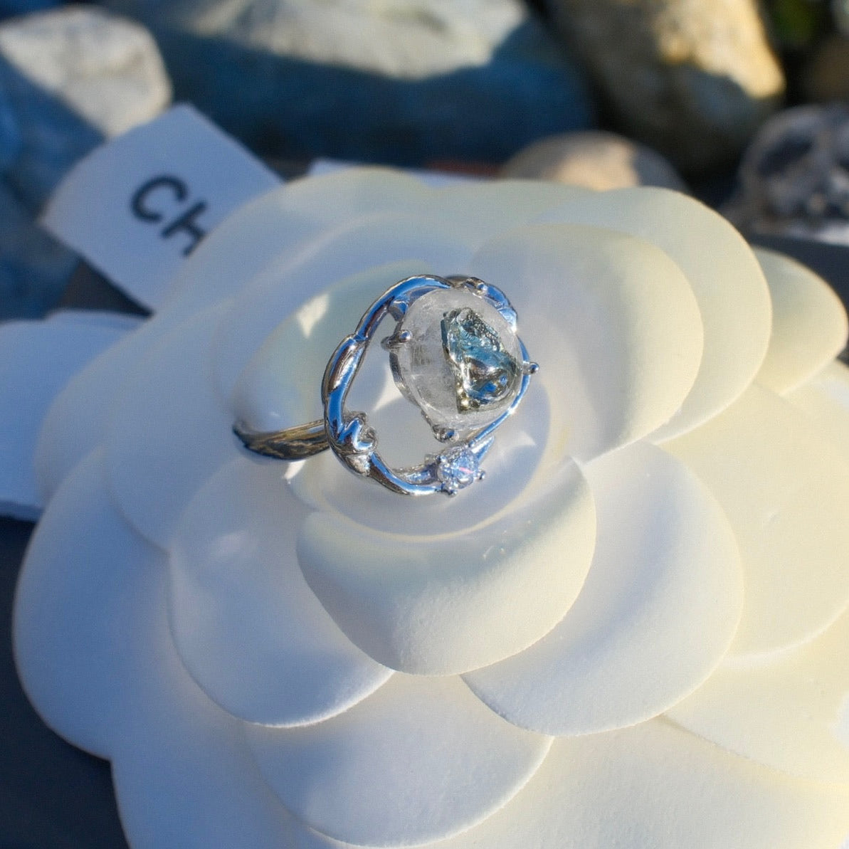 Chalcopyrite in Quartz Ring