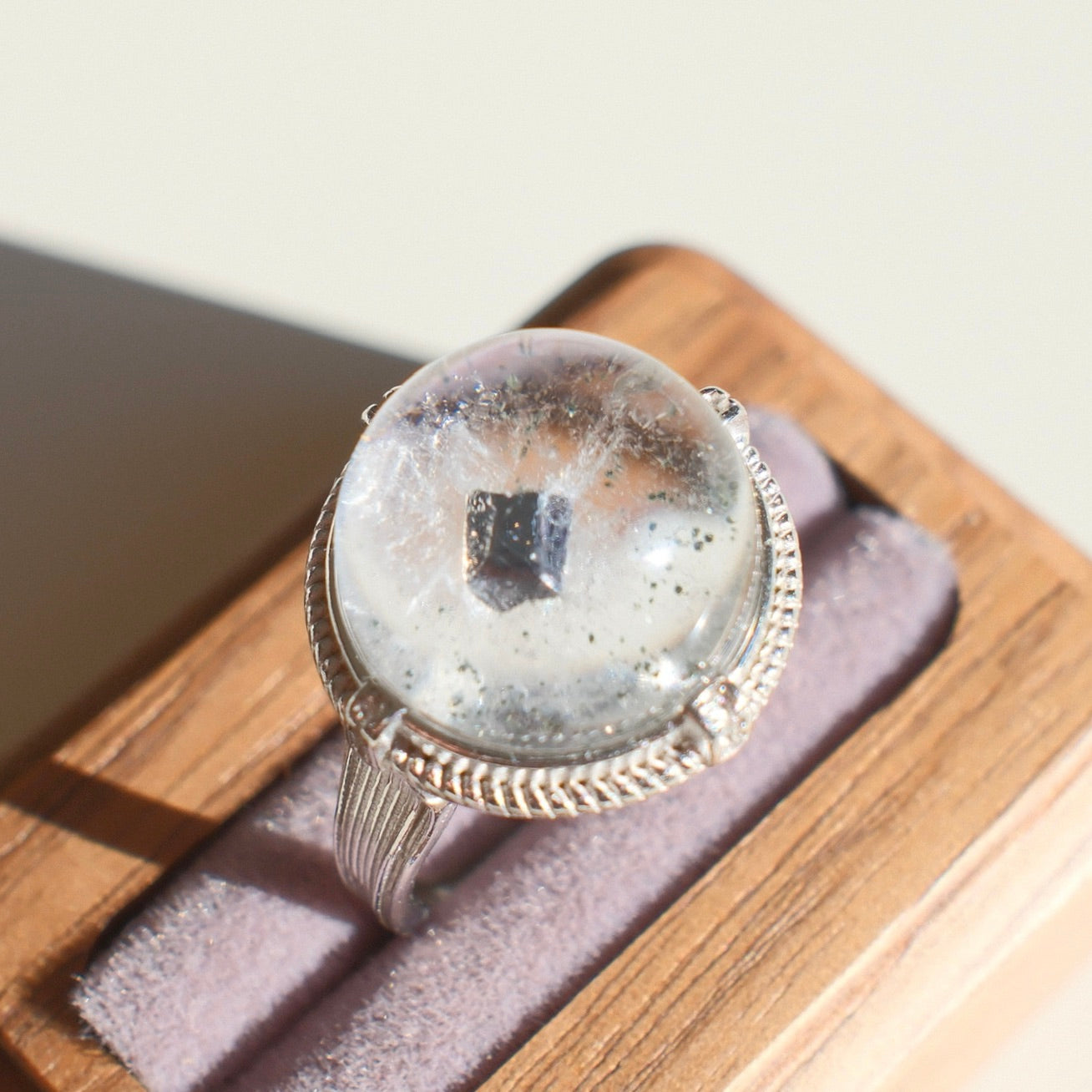 Galena in Quartz Ring