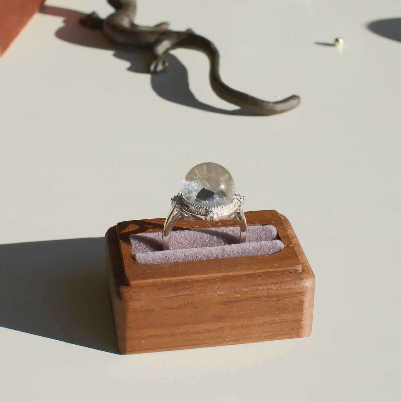 Galena in Quartz Ring