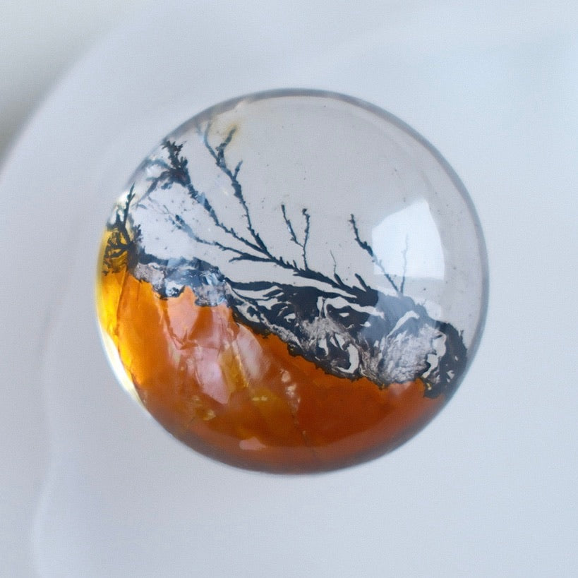 Natural Special Pyrolusite Quartz Sphere