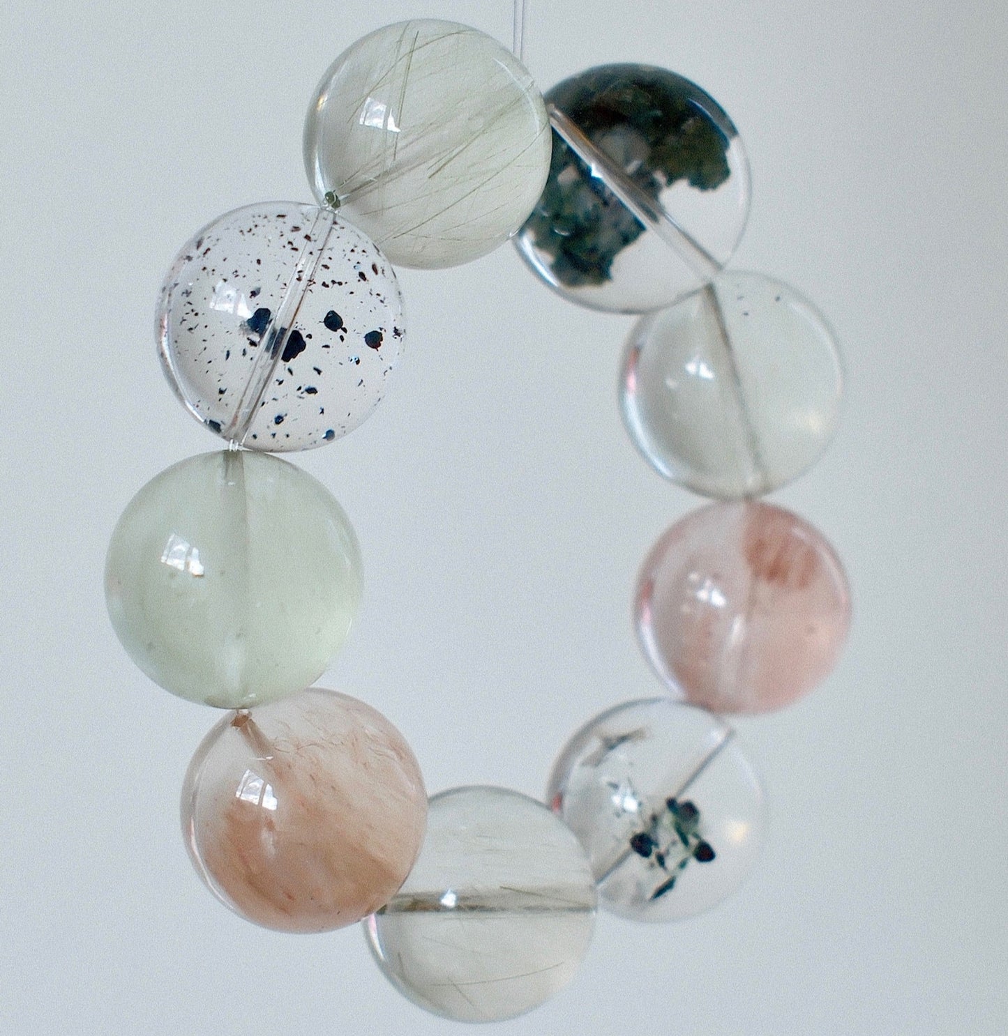 Spring Light - Rutilated Quartz and Calcite Inclusions