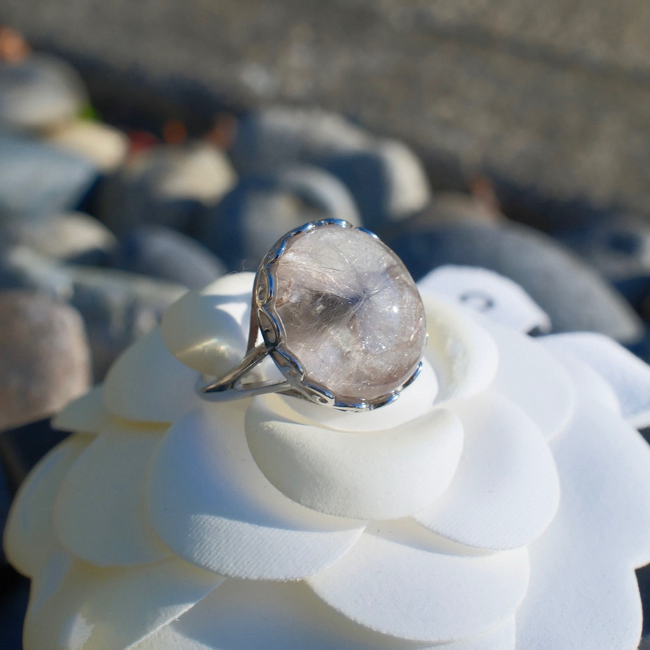 Natural Silver Rutilated Quartz