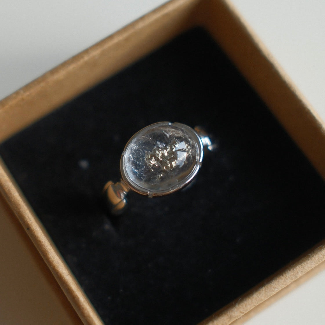 Crystal Ring with Chalcopyrite Inclusions