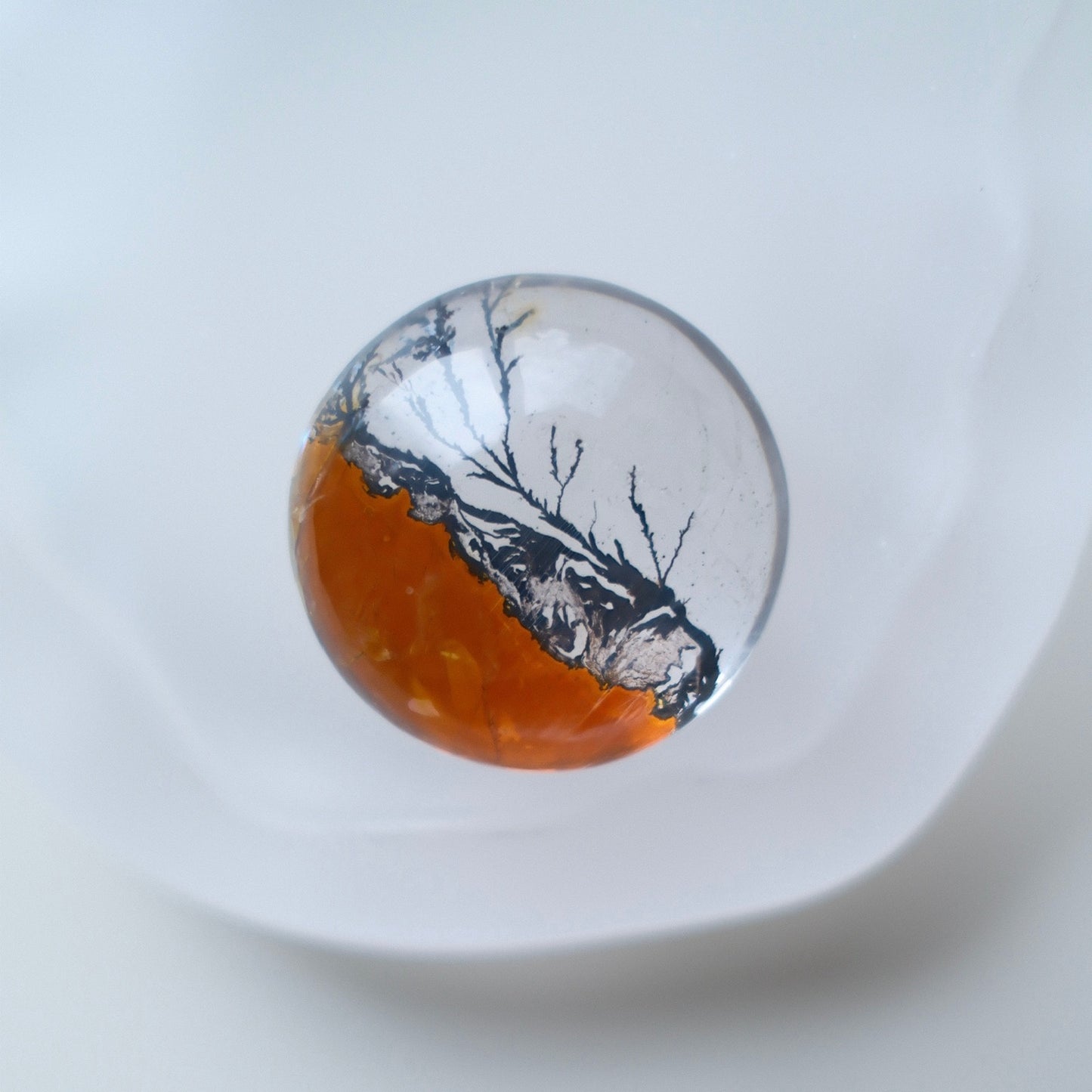 Natural Special Pyrolusite Quartz Sphere