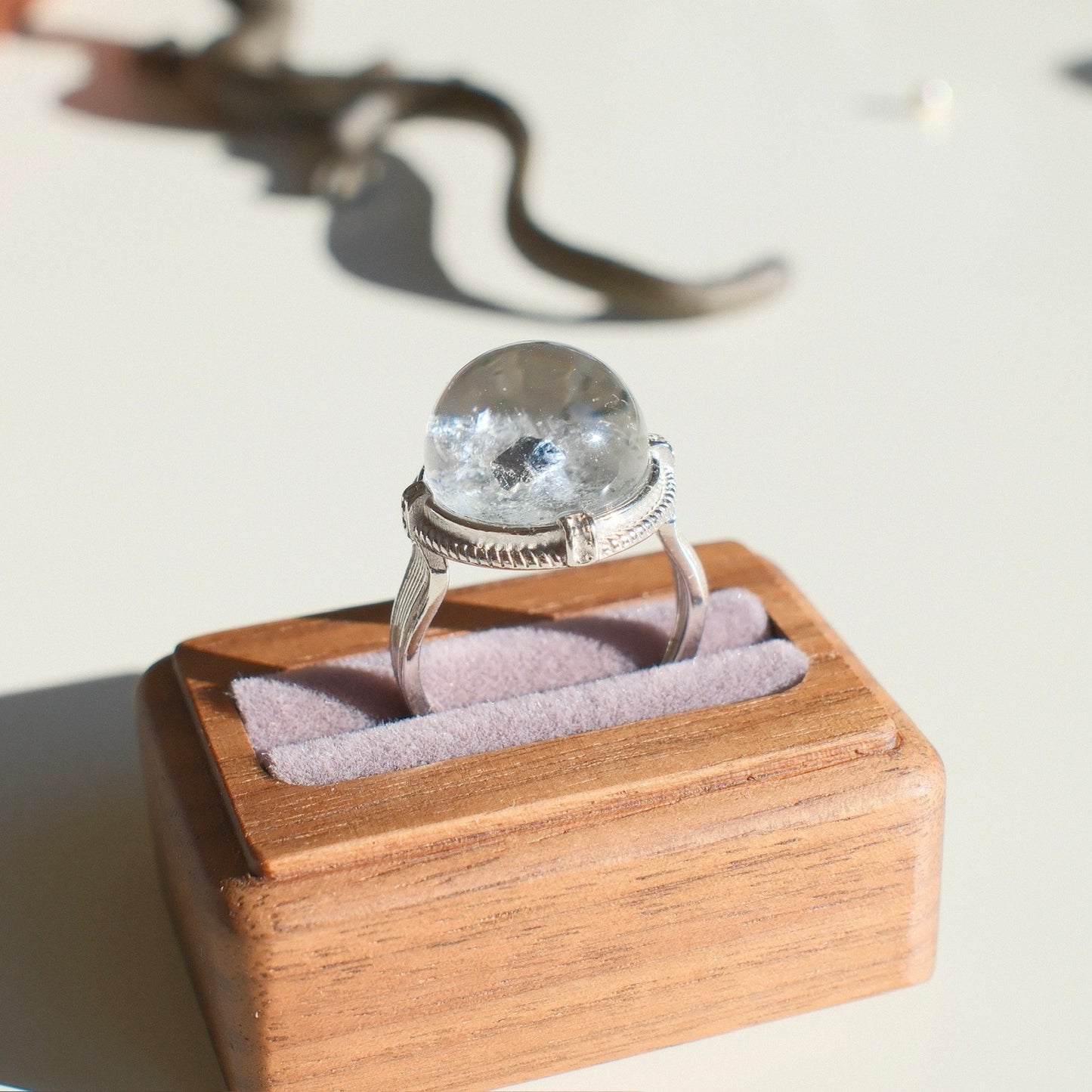 Galena in Quartz Ring