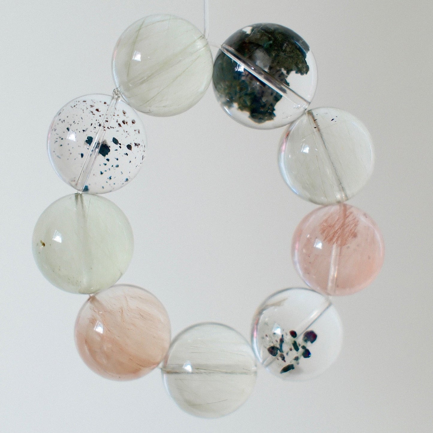 Spring Light - Rutilated Quartz and Calcite Inclusions