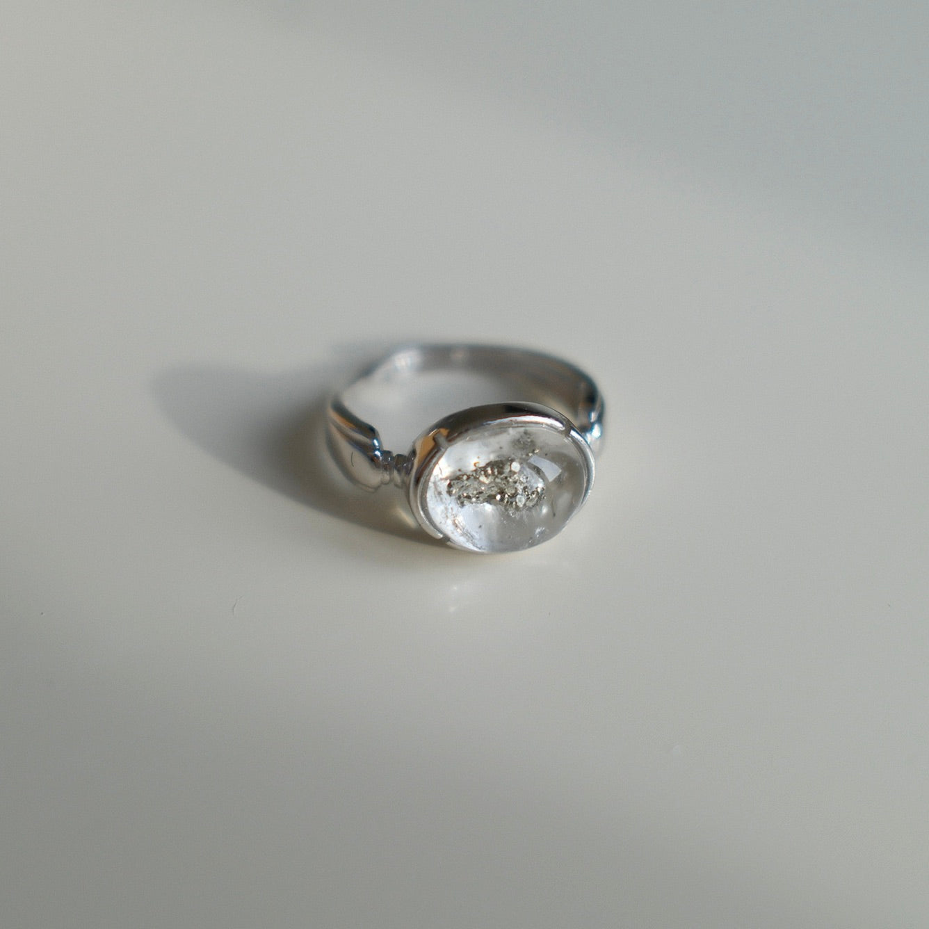 Crystal Ring with Chalcopyrite Inclusions
