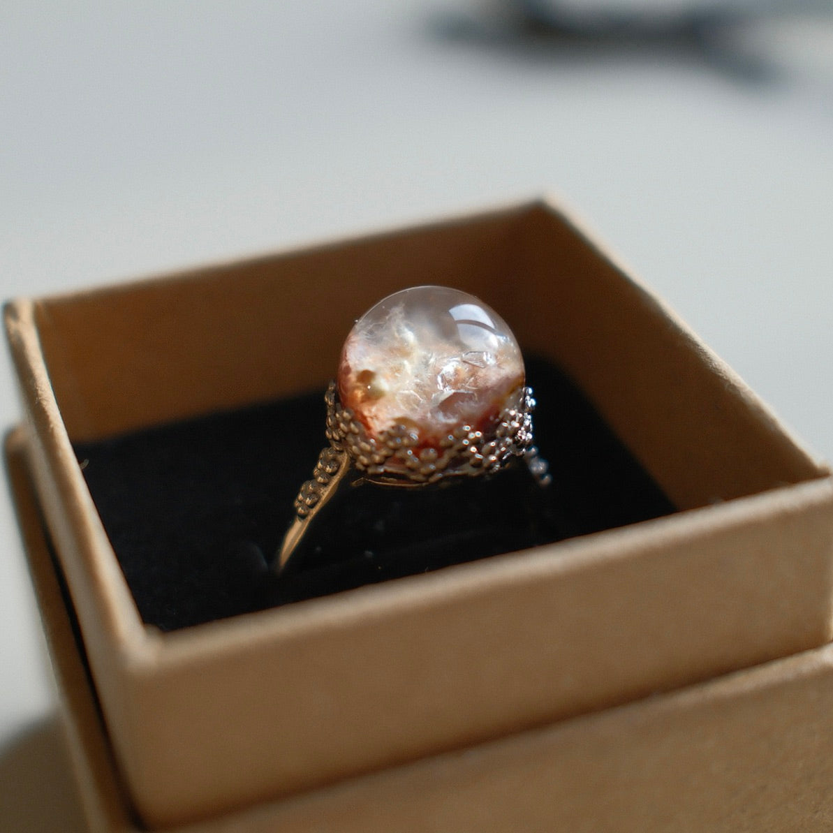 Natural Unique Rutilated Quartz Ring