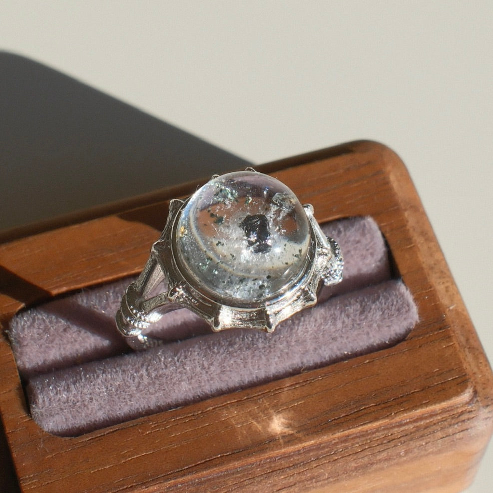 Galena in Quartz Ring