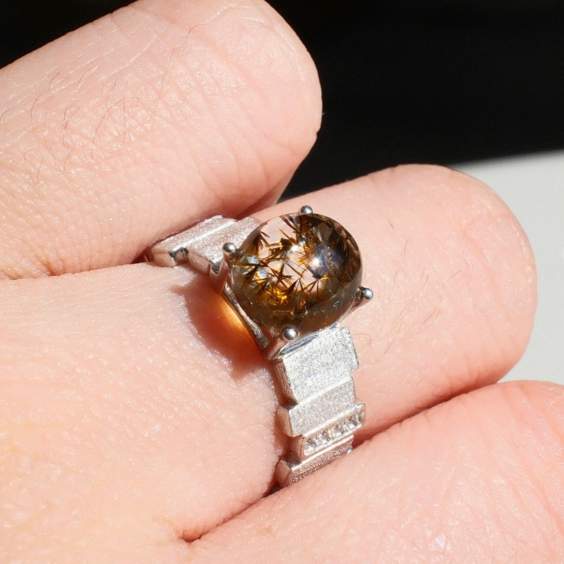 Goethite in Quartz Ring