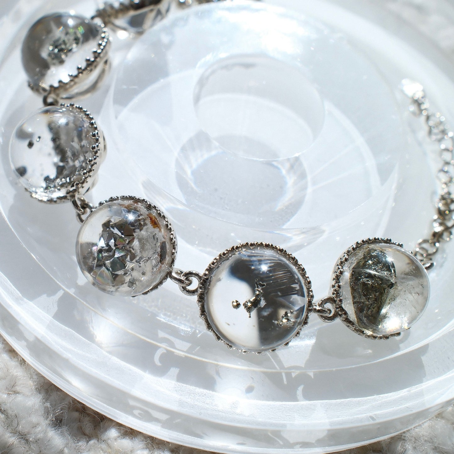 Chalcopyrite in Quartz Bracelet - Special Version