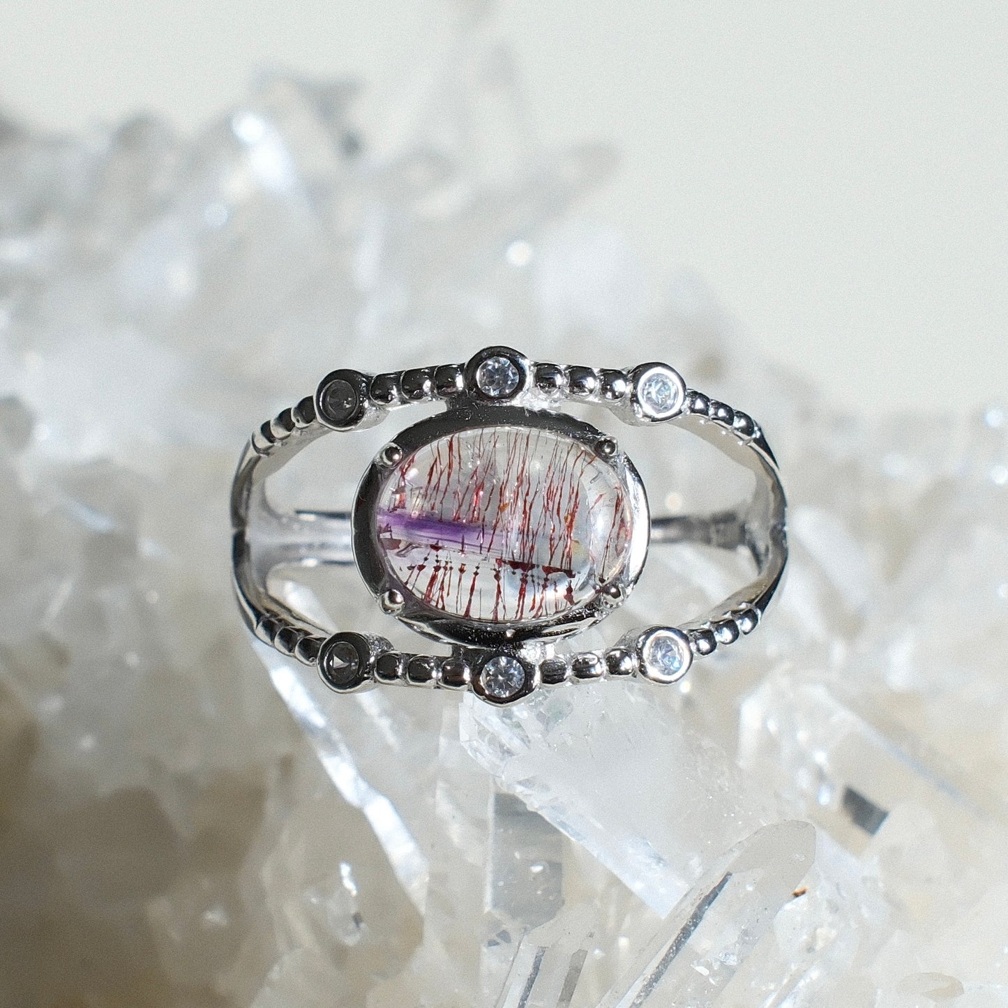 Super Seven Quartz Ring