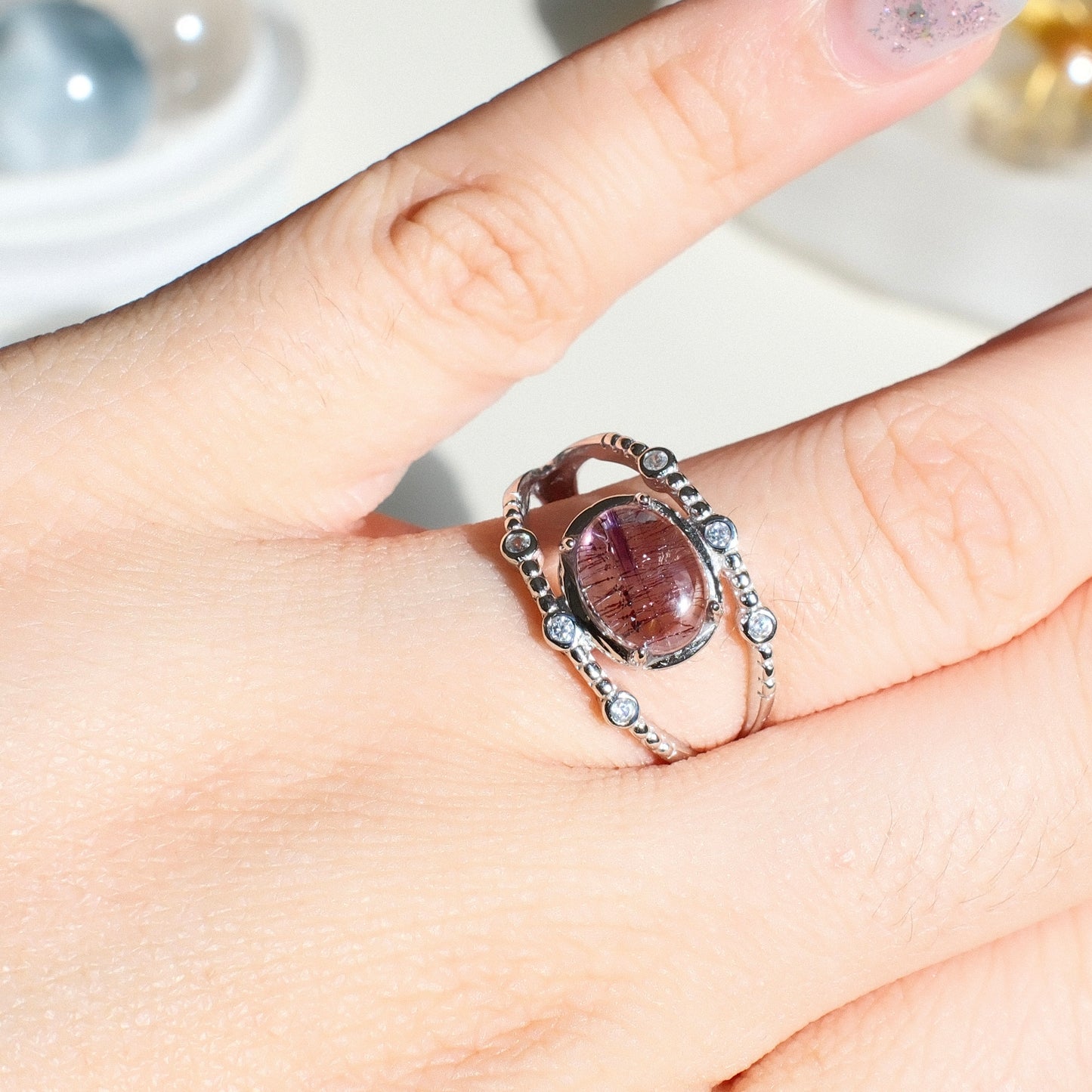 Super Seven Quartz Ring