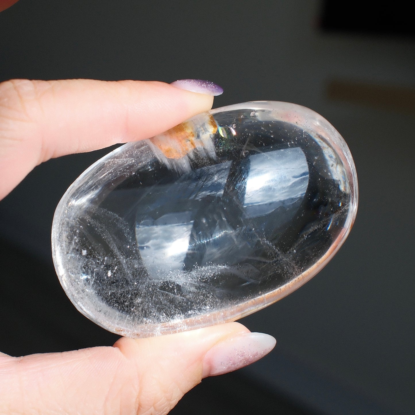 Clear Quartz Palm Stone