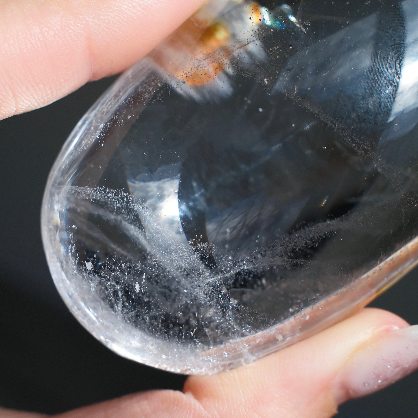 Clear Quartz Palm Stone
