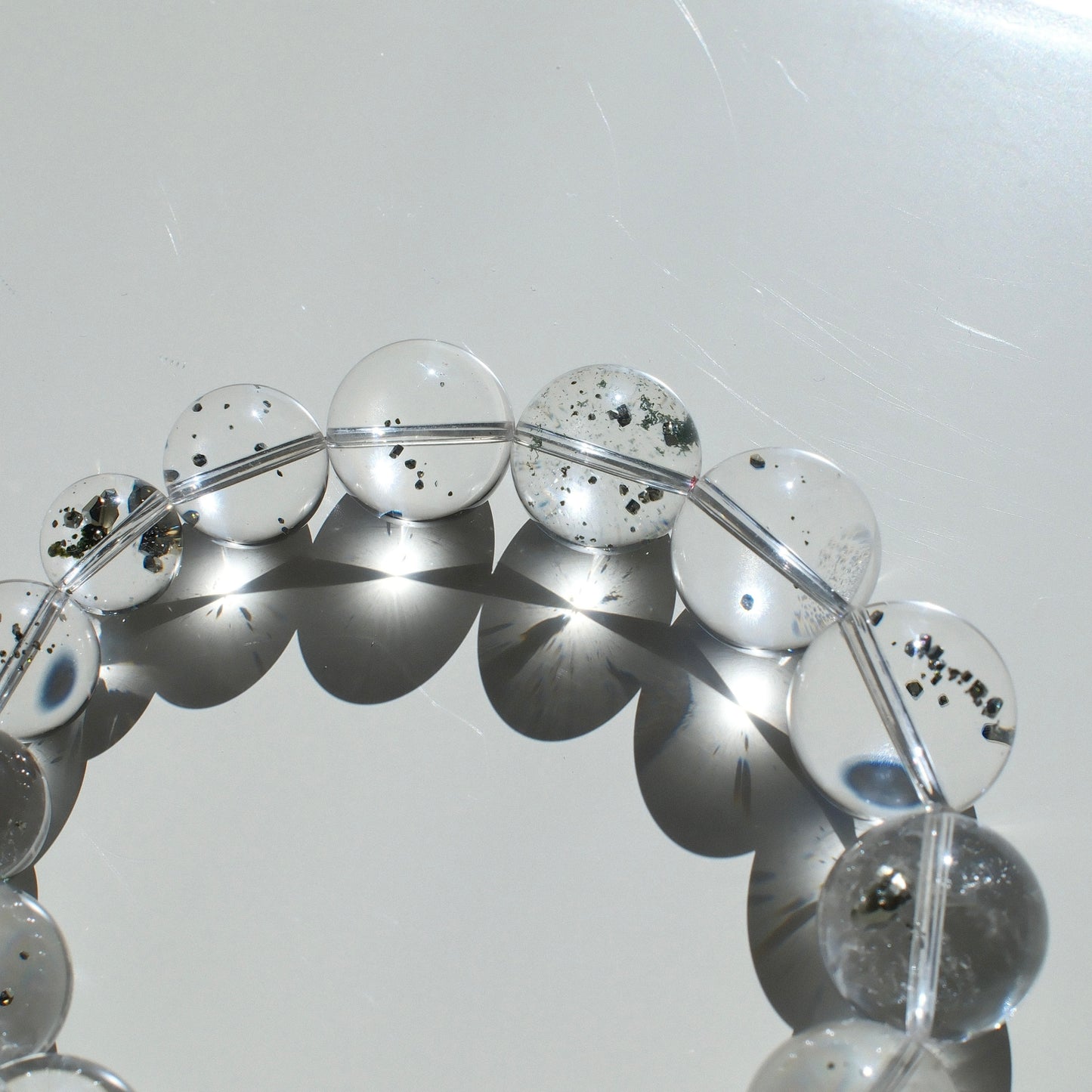 Chalcopyrite in Quartz Bracelet