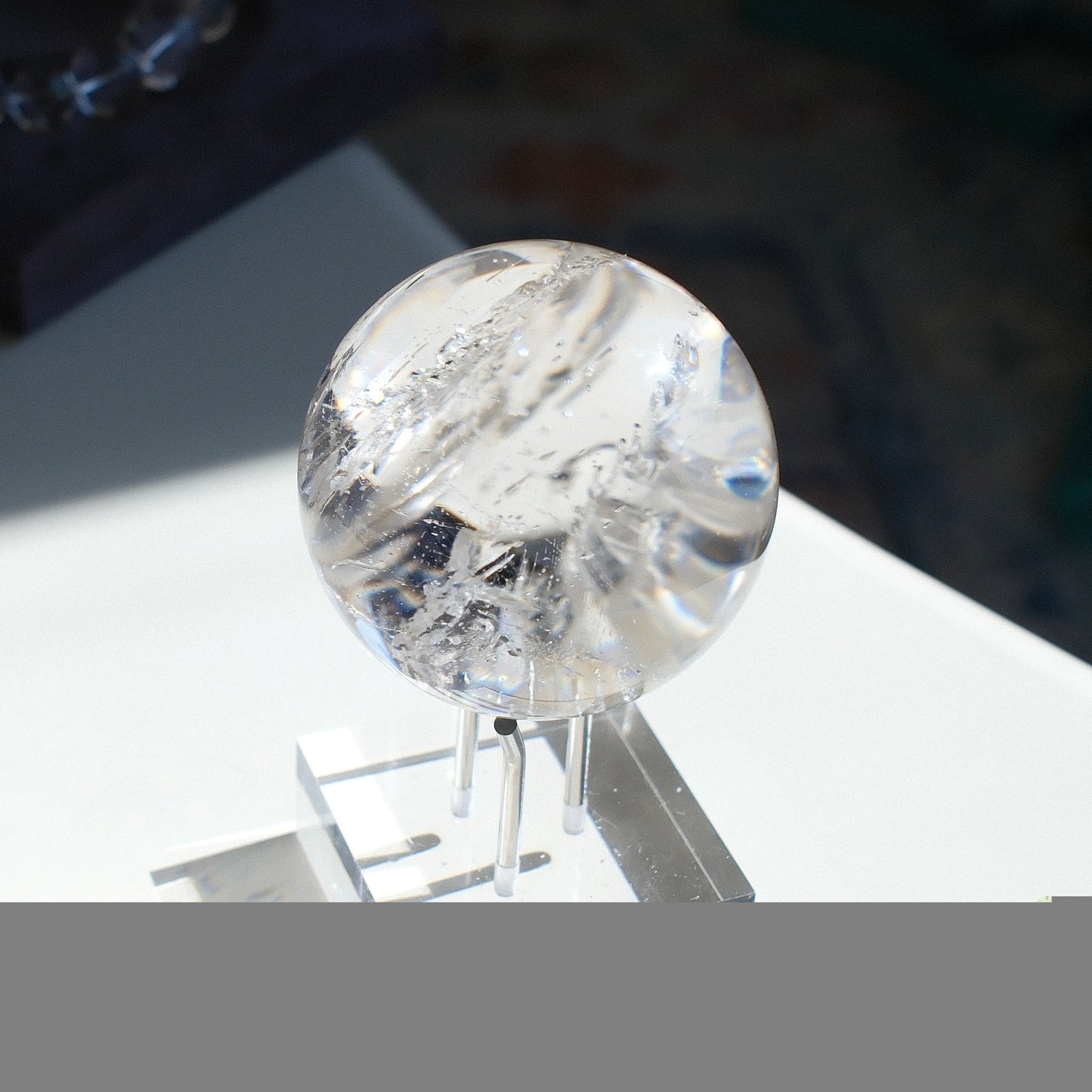 White Phantom Skeleton Quartz Sphere