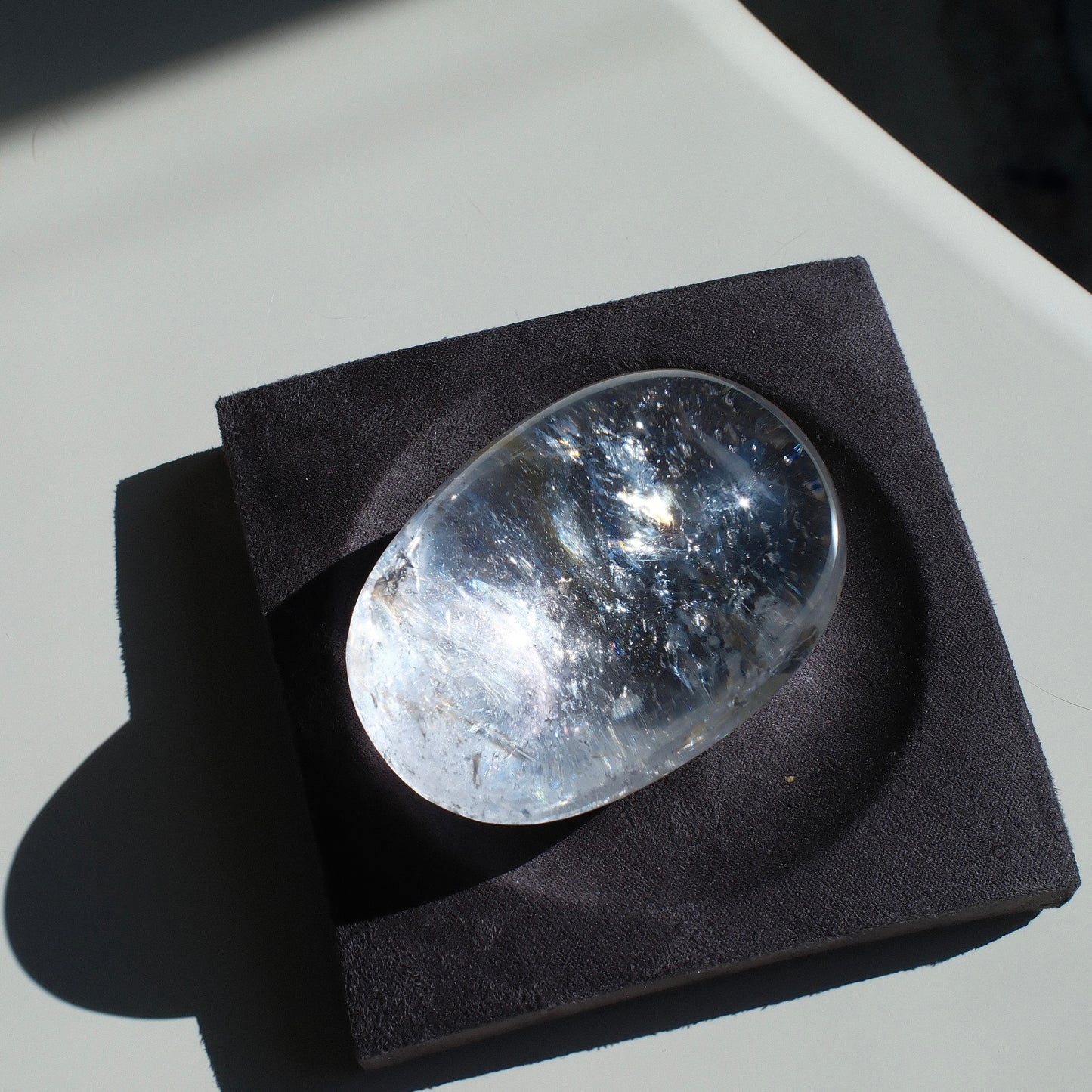 Clear Quartz Palm Stone