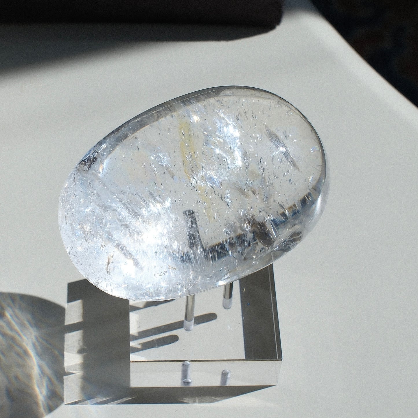 Clear Quartz Palm Stone