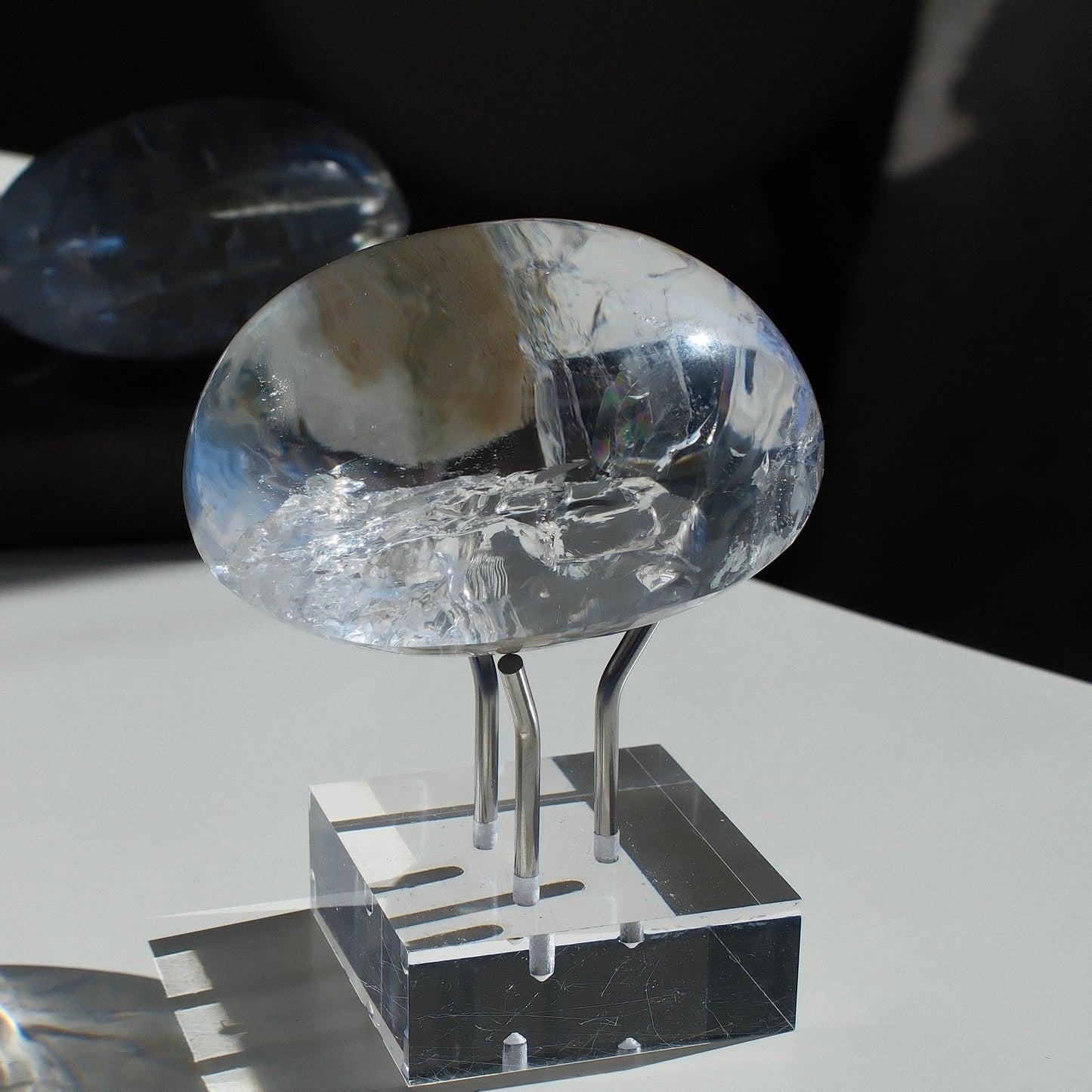 Clear Quartz Palm Stone