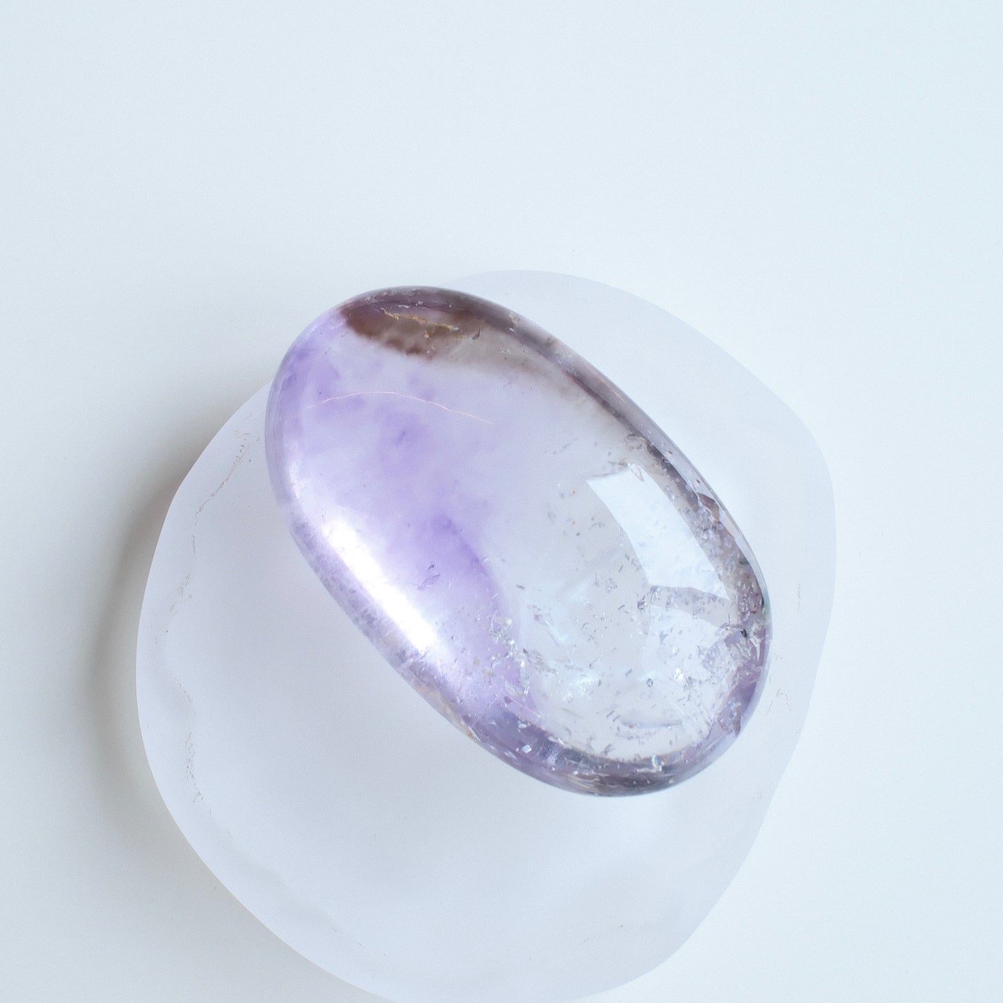 Amethyst Palm Stone with Blue Needle Mist Inclusion