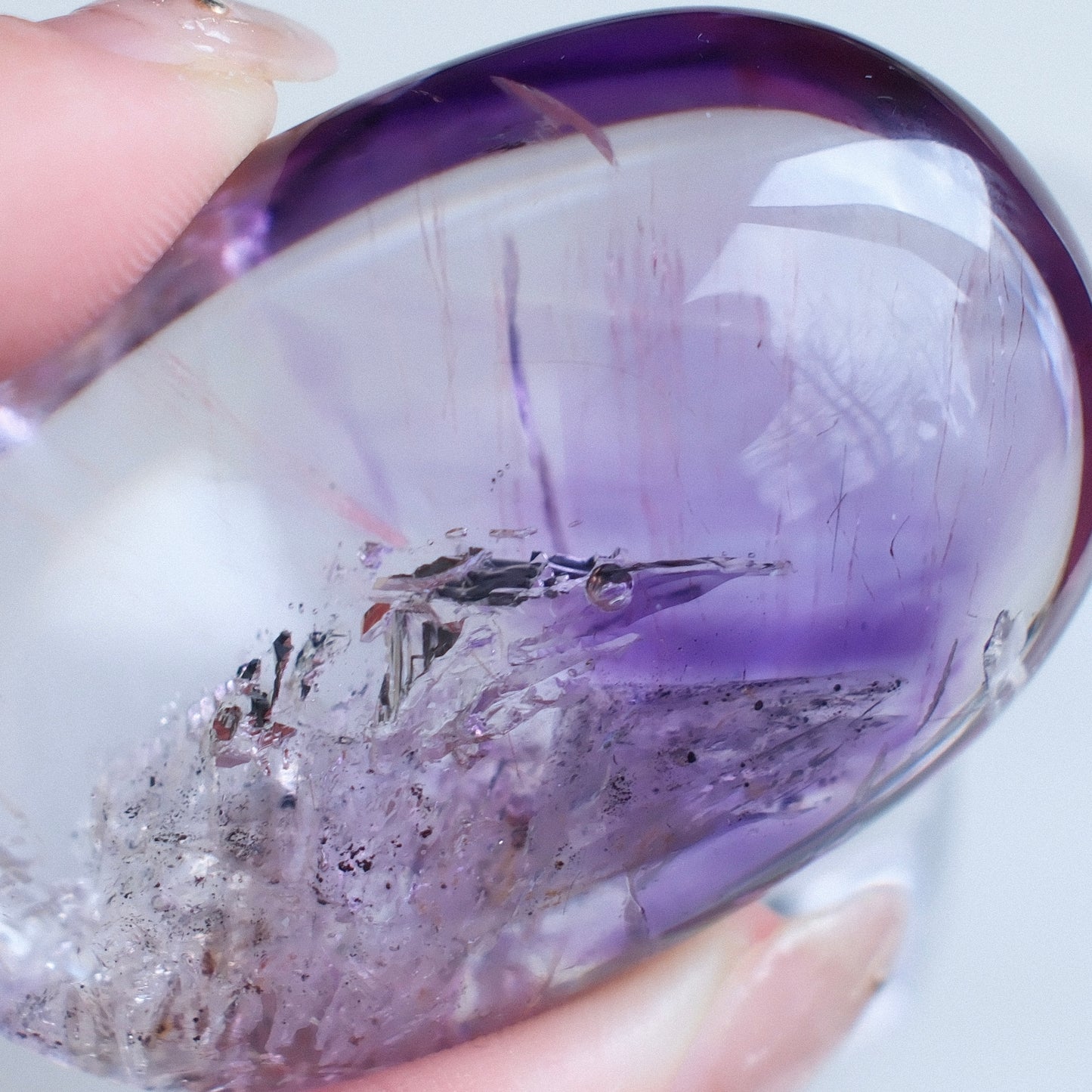 Amethyst Palm Stone with Super Seven Inclusion
