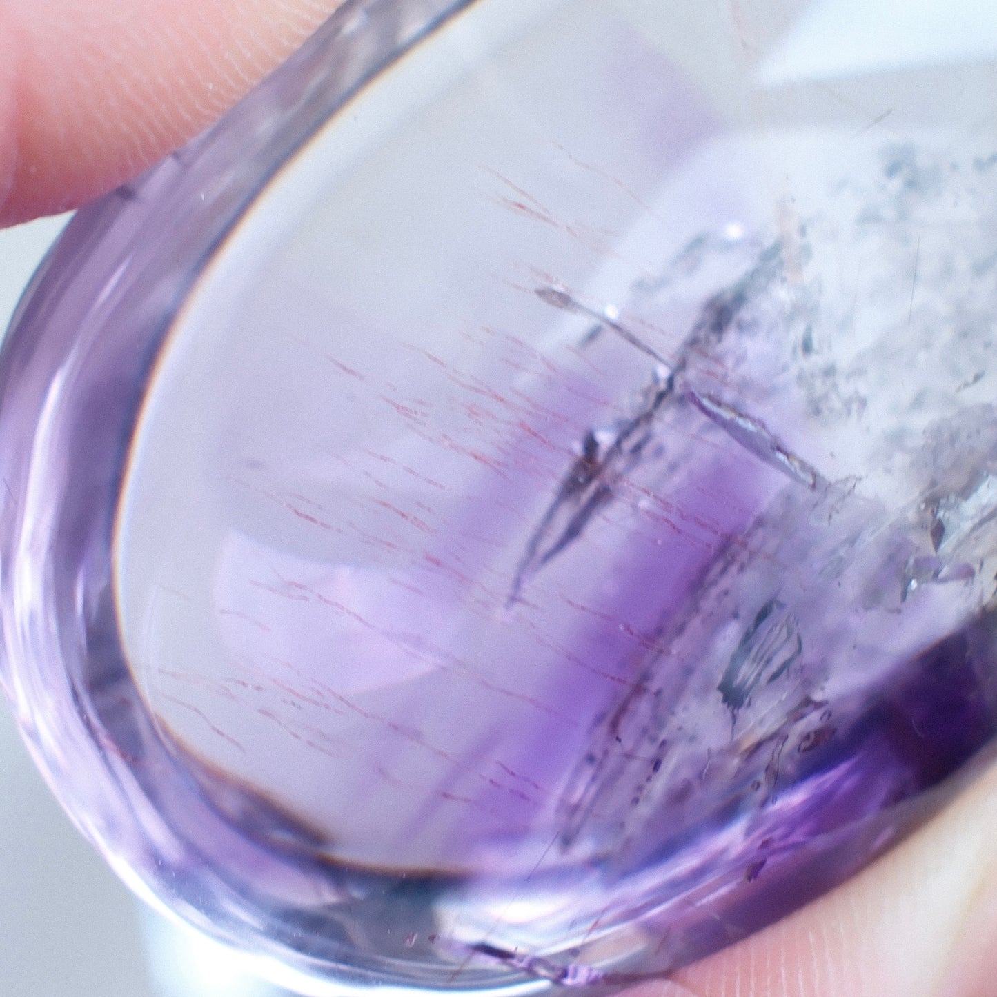 Amethyst Palm Stone with Super Seven Inclusion