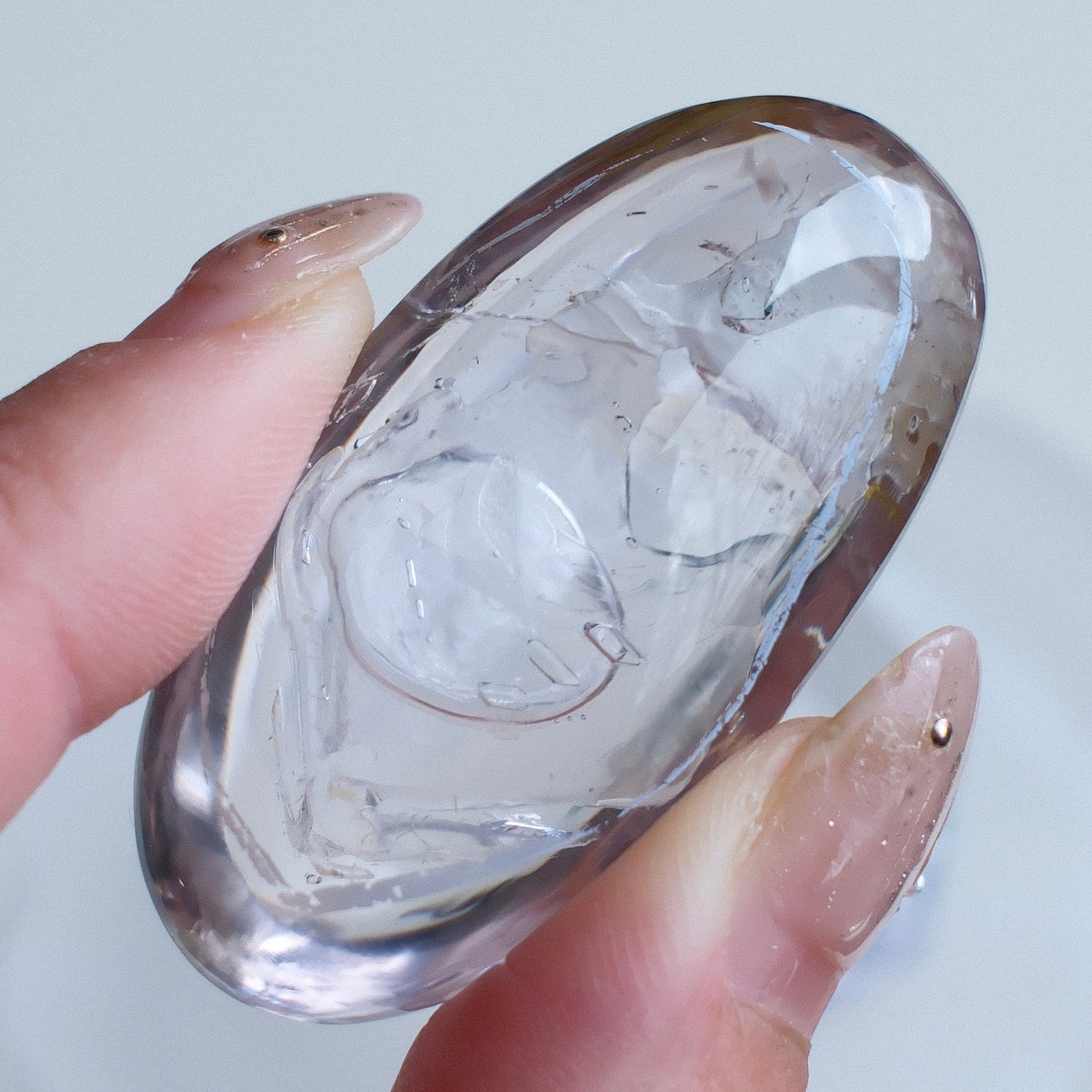 Amethyst Skeleton Palm Stone with Enhydro