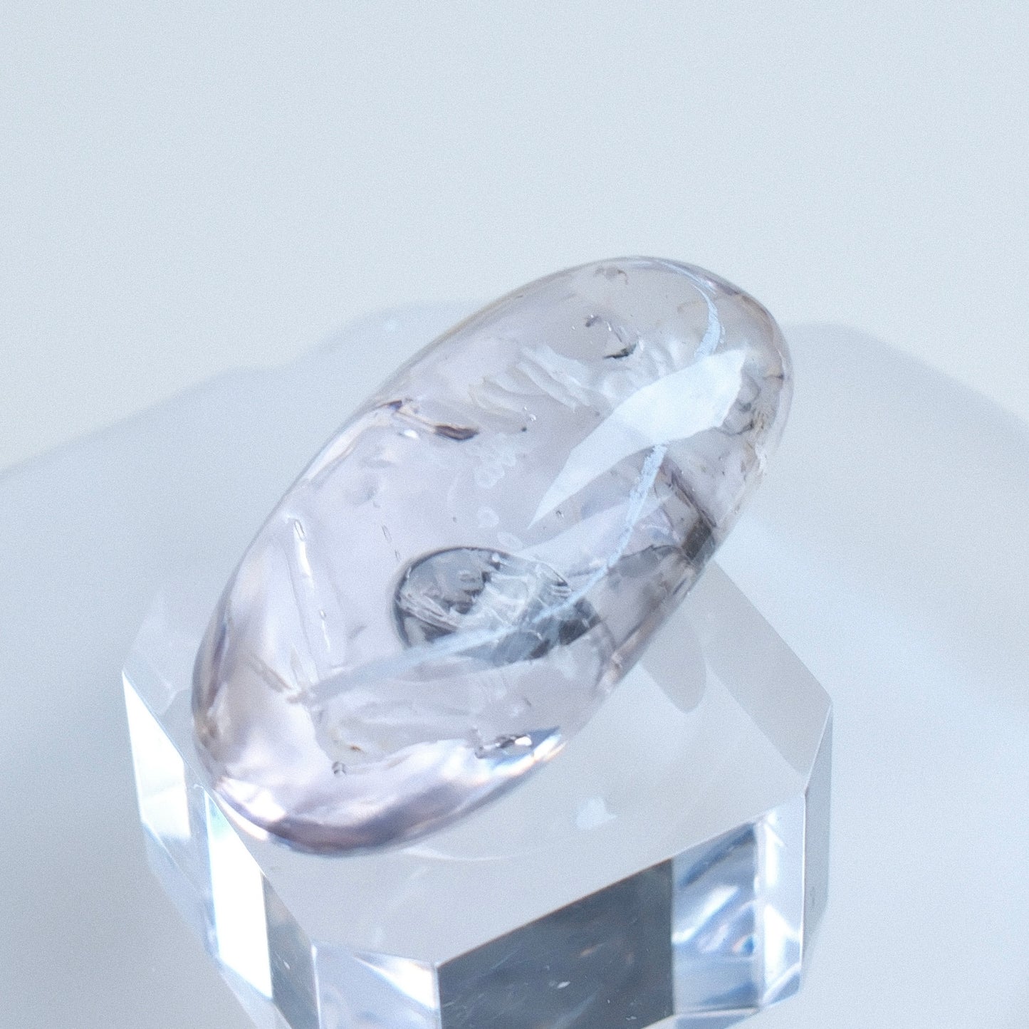 Amethyst Skeleton Palm Stone with Enhydro