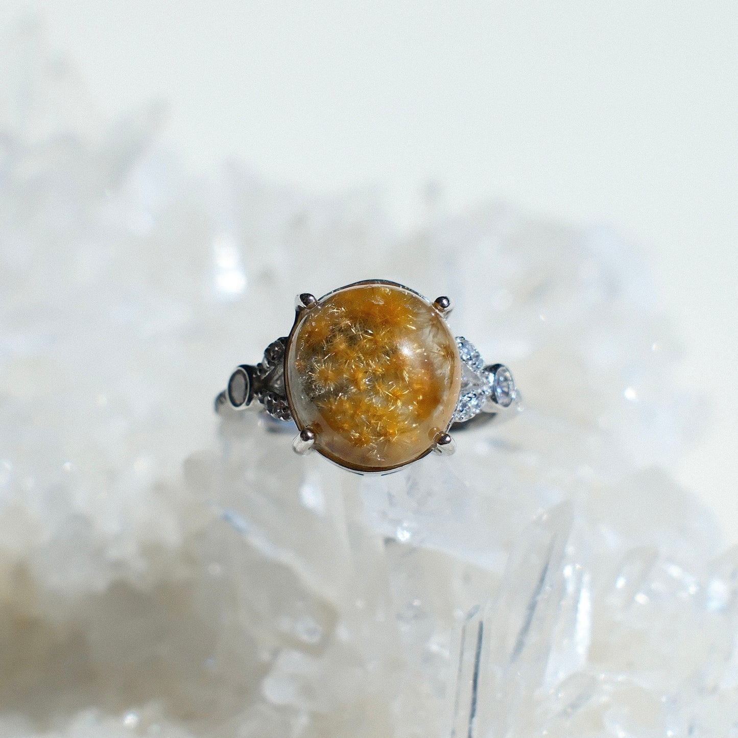 Special Golden Rutiled Quartz Ring