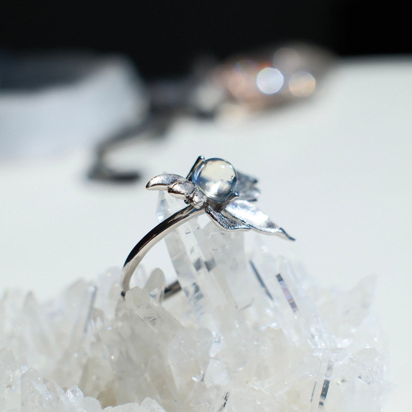 Madagascar Rainbow Moonstone Ring