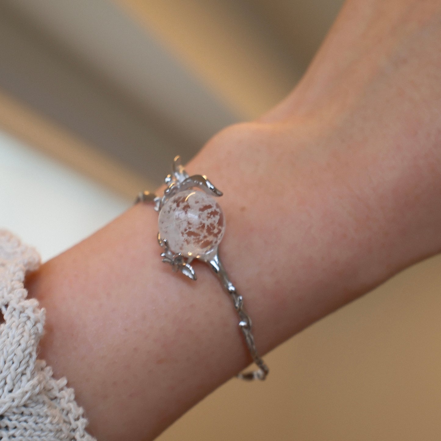 Snowflake Rutilated Quartz Bracelet