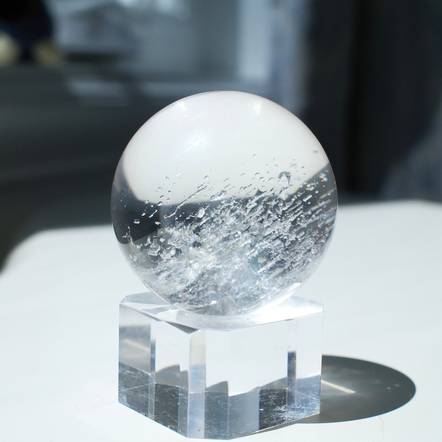 Enhydro Quartz Sphere