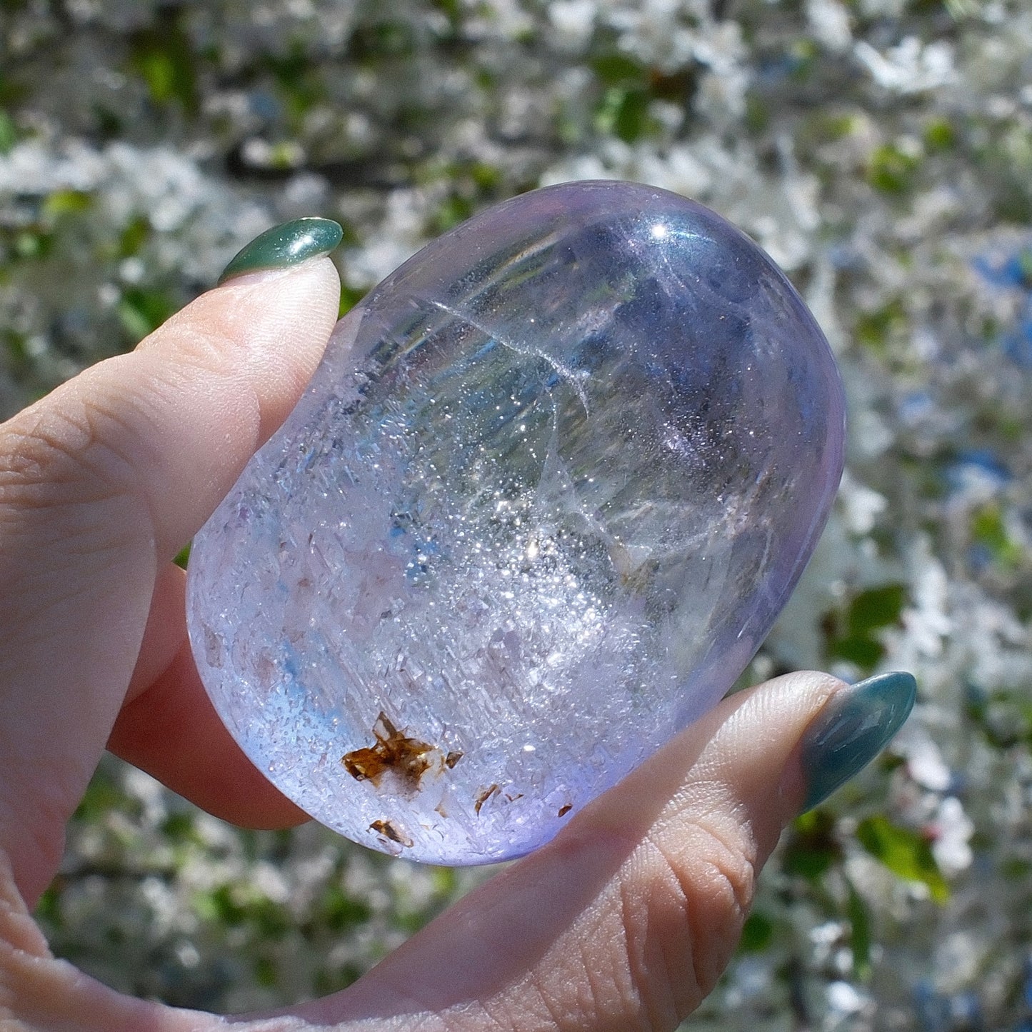 Amethyst Palm Stone with Enhydro Channel
