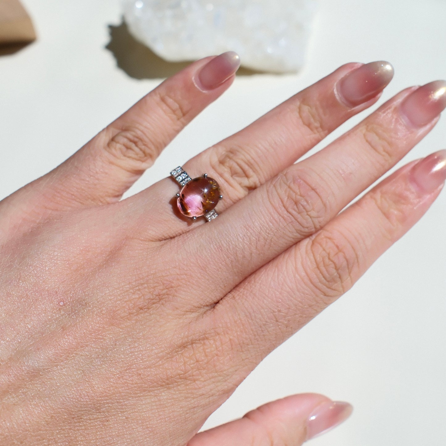 Amethyst Rutiled Quartz Ring