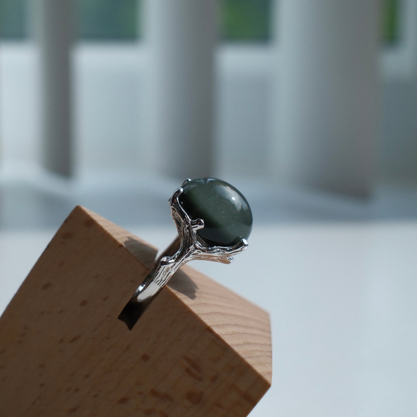 Green Phantom Quartz Ring