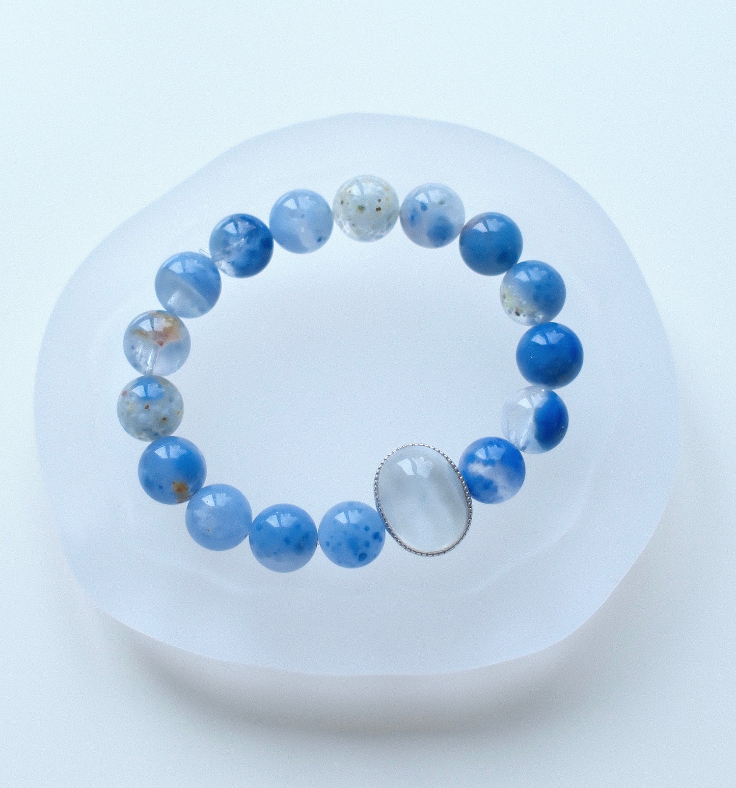 Special Natural Blue Rutilated Quartz Bracelet