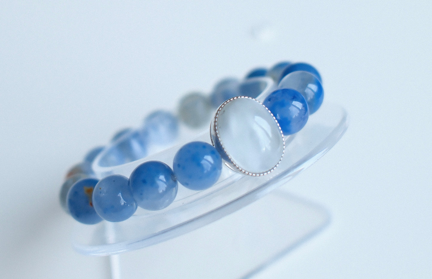Special Natural Blue Rutilated Quartz Bracelet
