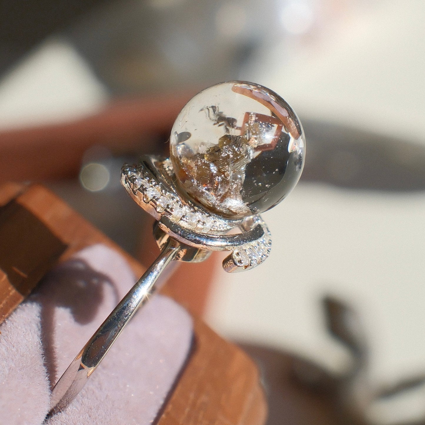 Green Tourmaline in Quartz