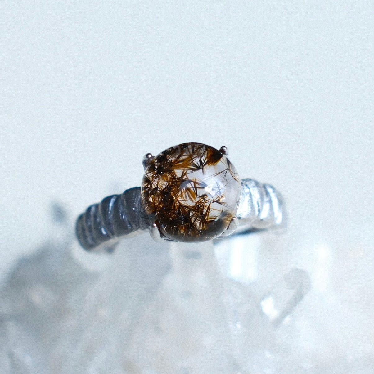 Goethite in Quartz Ring