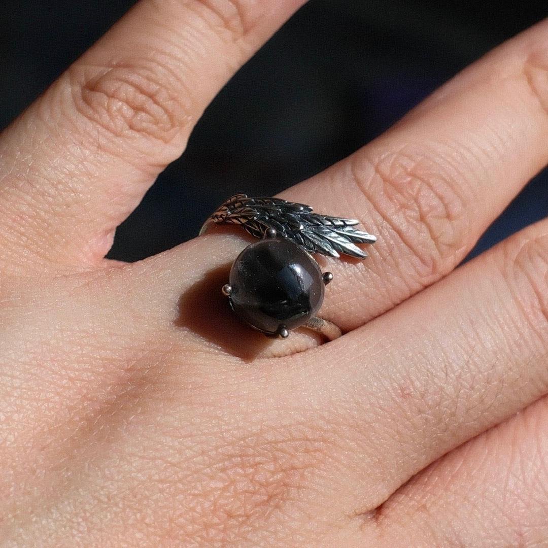 Brookite in Quartz/Dragonfly Quartz Ring