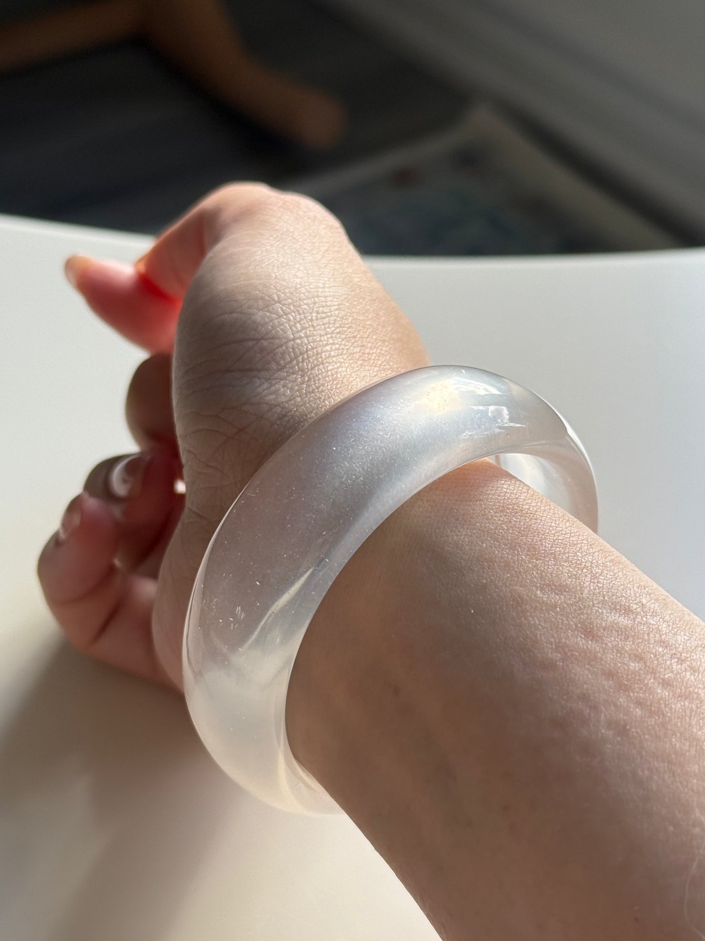 Clear Strawberry Quartz Bracelet