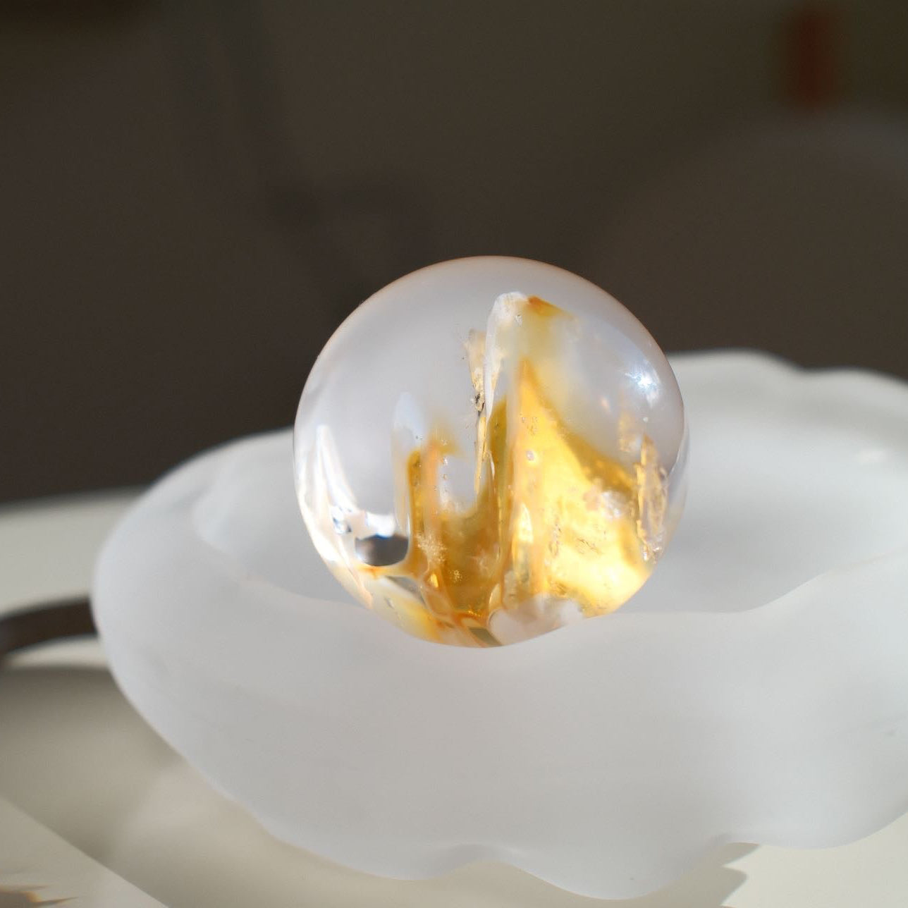 Golden Skeleton Quartz Sphere
