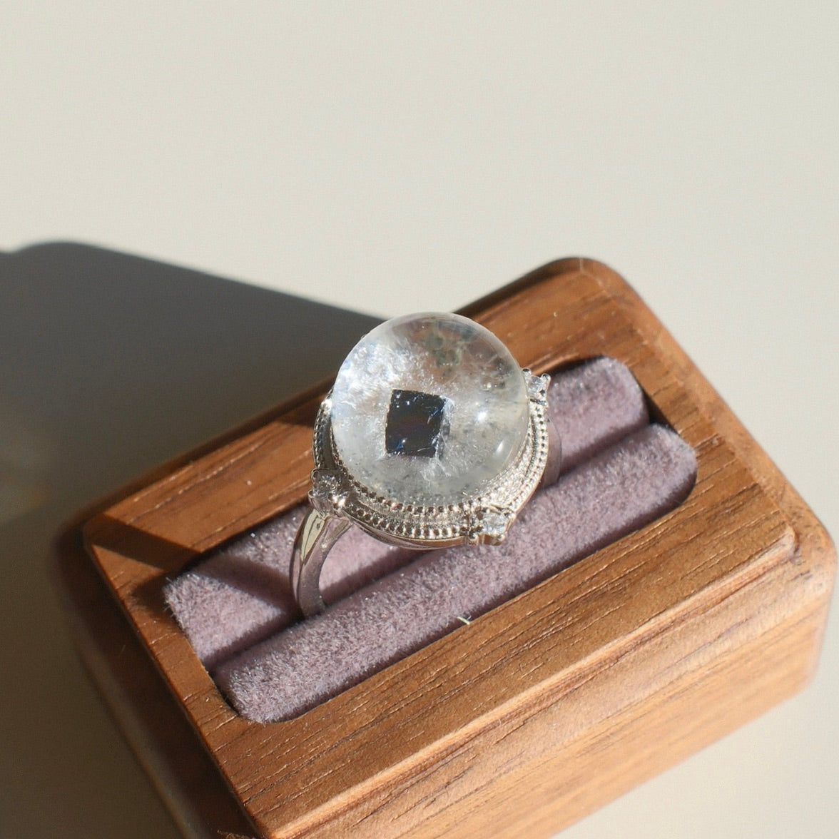 Galena in Quartz Ring