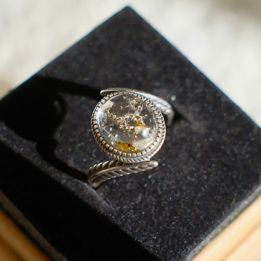 Crystal Ring with Chalcopyrite Inclusions