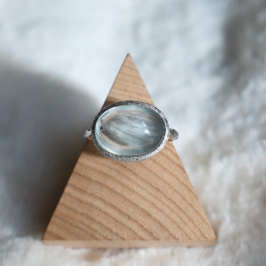 Blue Rutilated Quartz Ring
